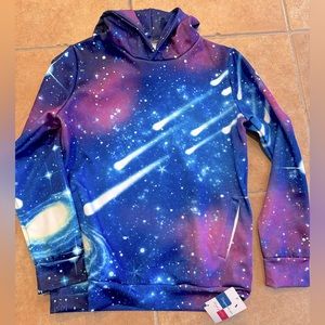 NWT - Youth L - Fleece Sweatshirt - Galaxy
